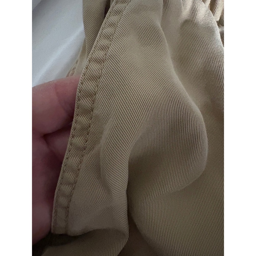 LOFT Khaki Tan Paperbag Waist Shorts Elastic Drawstring Pockets SM Boho Casual - Picture 3 of 5